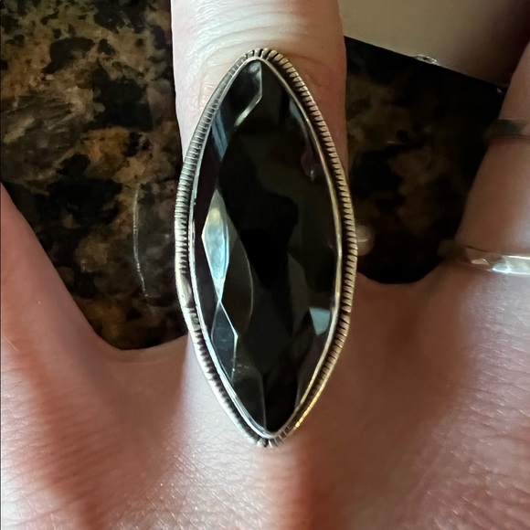 Black Onyx Statement Ring 7 - Picture 3 of 7